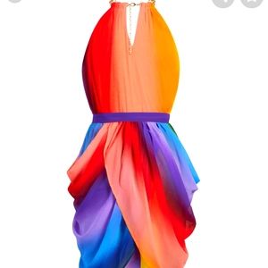 RAINBOW DRAPED DRESS